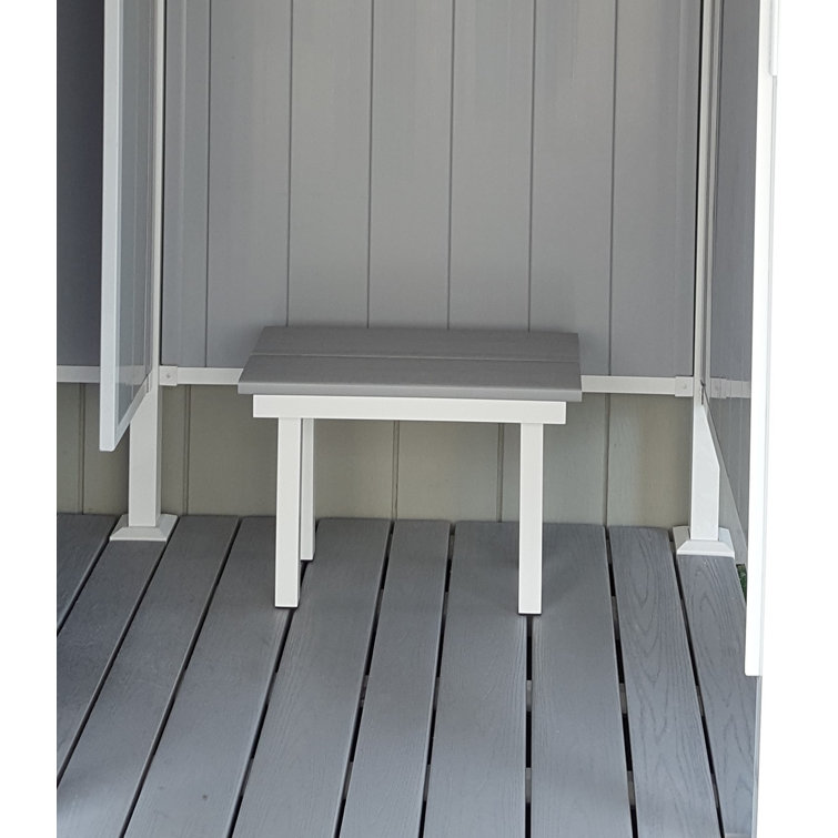 AvconEnclosures 24” Outdoor Shower Bench Beige Wayfair Canada